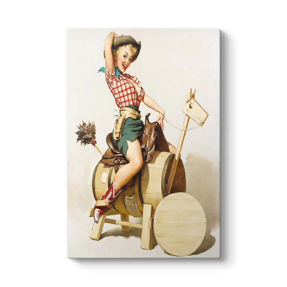 Cowgirl Pinup Tablosu - Model 2
